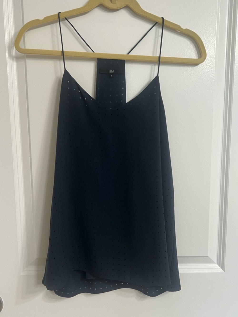 NEW Tibi Navy V-neck Tank Top size 8